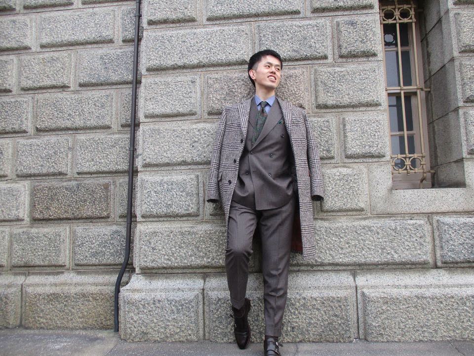 Herring Bone Chesterfield Coat -m.s.suits